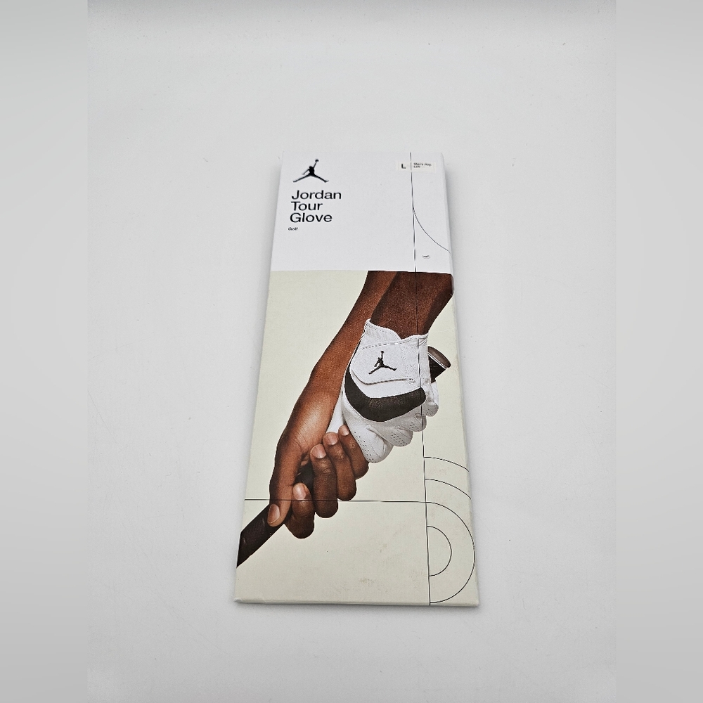 Nike Jordan Tour Golf Glove Left Hand - White - Black Size Large NEW